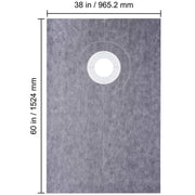 Load image into Gallery viewer, SucceBuy Waterproofing Shower Kit 38''x60'' Shower Kit Tray With Offset Drain PVC Or ABS 4" Stainless Steel Grate 2 Cuttable