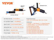 Charger l'image dans la visionneuse de galerie, Amocart Pipe Tube Polisher Sander 1000W Pipe Belt Sander 100-3200rpm Belt Sanding Machine for Burnishing Finishing Rust Removal