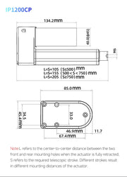 Load image into Gallery viewer, DC 12V 24V Linear Actuators Electric Motor 2500N Heavy-Duty Actuator Lift 30-1000mm Stroke Length For Massage Care Bed