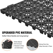 Charger l'image dans la visionneuse de galerie, Amocart Interlocking Tile 12/50/55PCS 12"x12" Splicing Soft PVC Drainage Floor Tiles Non-Slip Drainage Holes for Bathroom Pool