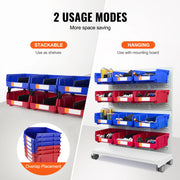Bild in Galerie-Viewer laden, Amocart 6pcs Garage Storage Bin Hanging Stackable Wall Mounted Organizer Bin Stacking Containers for Closet Kitchen Office