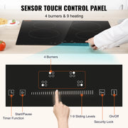 Charger l'image dans la visionneuse de galerie, Amocart 2/4/5 Burners Built-in Induction Stove Top 12/24/30in Ceramic Glass Electric Cooktop For Household Commercial Cooking