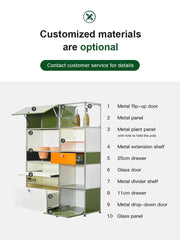 Bild in Galerie-Viewer laden, Tv Stand Storage Cabinets Corner Cabinet Metal Storage Display Cabinet Living Room Cabinets Furniture