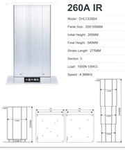 Load image into Gallery viewer, Electric Table Lift Tatami Column 12V 24V DC Motor Control Support Pillar Aluminum 100kg Load Adjustable Desk Platform Actuator