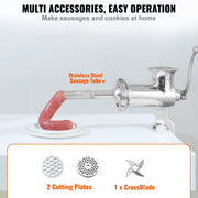 Charger l'image dans la visionneuse de galerie, Amocart Manual Meat Grinder 304 Stainless Steel Hand Meat Grinder with Steel Table Clamp Meat Mincer Sausage Maker