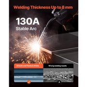 Charger l'image dans la visionneuse de galerie, SucceBuy MIG Welder 130Amp Mig Welding Machine 3-in-1 Portable Mig Welder with IGBT Inverter Technology Digital Display Screen