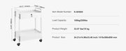 Load image into Gallery viewer, Amocart Lab Trolley 3-Layer Rolling Cart Metal Mobile Trolley 220 lbs Weight Capacity for Lab Clinic Beauty and Salon
