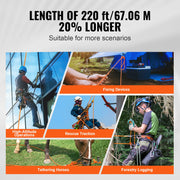 Load image into Gallery viewer, Amocart 220ft Dual-Weave Polyester Rope 48-Strand Outdoor Accessories Emergency Cord for Camping Swinging Rappelling Rescue