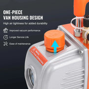 Bild in Galerie-Viewer laden, Amocart 3.5CFM 4CFM Single Stage Rotary Vane HVAC Air AC Vacuum Pump & A/C Refrigerant Kit Manifold Gauge Set Air Conditioning