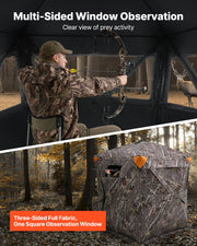 Bild in Galerie-Viewer laden, Amocart Hunting Blind, 270° See Through Ground Blind, 2-3 Person Pop Up Deer Blind for Hunting with Carrying Bag, Portable Tent