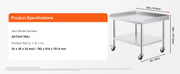 Bild in Galerie-Viewer laden, Amocart Stainless Steel Work Table Commercial Food Prep Worktable with 4 Wheels Heavy Duty Prep Worktable for Restaurant Home