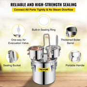 Bild in Galerie-Viewer laden, Amocart 20L 30L Water Alcohol Brewing Distiller DIY Moonshine Apparatus Stainless Steel Still Whisky Beer Brandy Home Appliance