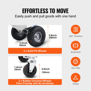 Bild in Galerie-Viewer laden, Amocart Folding Hand Truck Aluminum Heavy Industrial Collapsible Dolly Cart for Transport and Moving in Warehouse Supermarket