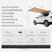 Bild in Galerie-Viewer laden, Amocart Vehicle Awning Retractable Car Side Awning Car Awning with Waterproof Storage Bag Suitable for Truck SUV Van Campers