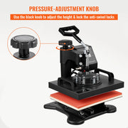 Charger l'image dans la visionneuse de galerie, Amocart 12x10 In Dual Digital Heat Press Machine 650W Swing Away 360 Degree Rotation Transfer Sublimation Printing for T-Shirt