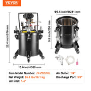 Bild in Galerie-Viewer laden, Amocart Spray Paint Pressure Pot 15L Pressure Pot Tank 60psi Adjustale Pressure Steel Pressure Pot Paint Tank Spray Gun Hose