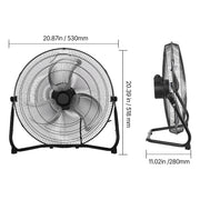 Charger l'image dans la visionneuse de galerie, Amocart Floor Fans 3 Speeds High Velocity Heavy Duty Industrial Fan 4800 CFM 360° Adjustable Tilt for Gym Home Commercial Shop