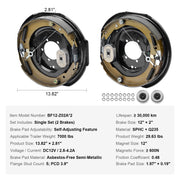 Charger l'image dans la visionneuse de galerie, Amocart 2Pcs 3500/7000lbs Electric Trailer Brake Assembly Self-Adjusting Axle Backing Plates for Brake System Part Replacement