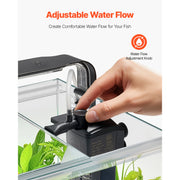 Bild in Galerie-Viewer laden, Amocart Fish Tank Aquarium 2/5Gal Square Ultra-Clear Glass Starter Tank Adjustable 3 Color Lighting Self Cleaning System for Home