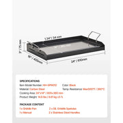 Load image into Gallery viewer, Amocart Stainless Steel Griddle Universal Flat Top Rectangular Plate Gas Grill Griddle for BBQ Family Cookware for Camping Part
