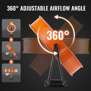 Charger l'image dans la visionneuse de galerie, Amocart Drum Fan24 Inch High Velocity Shop Fan Use 3-Speed 8600CFM 360°0-2h Timer Fan to Warehouse Workshop Factory Basement