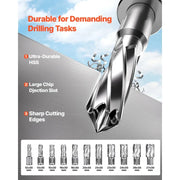 Load image into Gallery viewer, Amocart 11PCs Magnetic Drill Press 1450W 1.6In Boring 850RPM 2810lbf Portable Electric Mag Drill Machine