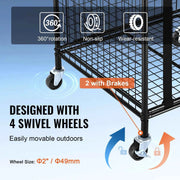 Charger l'image dans la visionneuse de galerie, Amocart Rolling Sports Ball Storage Cart Sport Equipment for Indoor Outdoor Steel Storage Rack for Garages Gym and Schools