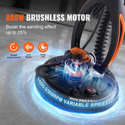 Charger l'image dans la visionneuse de galerie, Amocart 800W Electric Drywall Sander Brushless Motor 1000-2300RPM Variable Speed Household Polishing Machine Wall Sand Grinder