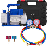 Bild in Galerie-Viewer laden, Amocart 3CFM 1/4HP Single Stage Air Vacuum Pump HVAC R134a R12 R22 R410a A/C Refrigeration Kit AC Manifold Gauge R134 Can Tap