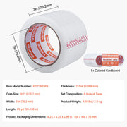Load image into Gallery viewer, SucceBuy 6/24 Rolls 7.6CM 70M High Viscosity Clear Adhesive Tape Transparent Packaging Tape for Office Wrapping Express Packing