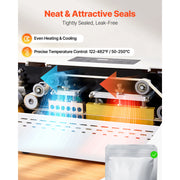 Charger l'image dans la visionneuse de galerie, Amocart Continuous Heat Sealing Machine 0.32-0.47in Seal Width Automatic Band Sealer with Temperature Control for Plastic Bags