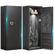 Charger l'image dans la visionneuse de galerie, Amocart 3-8 Rifles Gun Safe with Digital Lock Gun Storage Cabinet Removable Shelf for Home Long Guns & Pistols