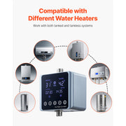 Load image into Gallery viewer, Amocart Digital Smart Instant Hot Water Recirculating Pump Kit with Built-in Thermostat Timer Digital Screen for Water Heaters