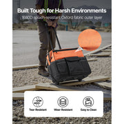 Bild in Galerie-Viewer laden, Amocart 110 lbs Rolling Tool Bag 27 Pockets Roller Tool Bag on Wheels with Adjustable Telescoping Handle for Construction Tools