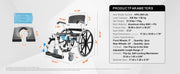 Charger l'image dans la visionneuse de galerie, Amocart Shower Wheelchair 17.5in Bathroom Wheelchair for Inside Shower Adjustable Rolling Shower Chair for Disabled Adult