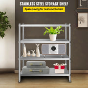Load image into Gallery viewer, Amocart 4-Tier Stainless Steel Commercial Storage Rack Shelf for Kitchen Warehouse Garage Storing Kitchenware