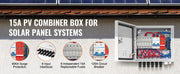 Bild in Galerie-Viewer laden, Amocart PV Combiner Box 4 String / 6 String Solar Combiner Box 10A / 15A Rated Current Fuse for On/Off Grid Solar Panel System