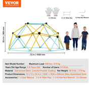 Bild in Galerie-Viewer laden, Amocart Climbing Dome 6/8/10/12FT Geometric Dome Climber Hammock Swing Jungle Gym Climbing Grip Outdoor Backyard Play Equipment