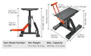 Load image into Gallery viewer, SucceBuy 440lb Motorcycle Jack Lift Stand Dirt Bike Lift Stand Hydraulic Lift Operation Adjustable Height Hoist Table for Repair