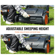 Charger l'image dans la visionneuse de galerie, Amocart Tow Behind Lawn 21/26/44/50in Sweeper Large Capacity Heavy Duty Leaf Grass Collector with Adjustable Sweeping for Pick