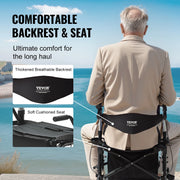 Charger l'image dans la visionneuse de galerie, Amocart 2 in 1 Rollator Walker & Transport Chair for Seniors Folding Rolling Walker Wheelchair Combo & Aluminum Mobility Walker