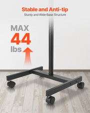 Bild in Galerie-Viewer laden, Amocart Rolling TV Stand Mobile TV Cart Suit for Various Sizes TV Portable TV Stand with Wheels for Living Room Bedroom Office