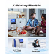 Charger l'image dans la visionneuse de galerie, Amocart Commercial Ice Maker Machine 130Lbs/24H with 33Lbs Storage 45 Cubes per Cycle Stainless Steel Freestanding for Home