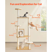 Bild in Galerie-Viewer laden, Amocart Large Cat Tree 68.9inch Tall Multi-level Cat Condo Furniture Activity Center with Cozy Perches Kitten House for Indoor