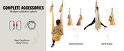 Charger l'image dans la visionneuse de galerie, Amocart 5.5 Yards Aerial Yoga Hammock & Swing Nylon Fabric Full Rigging Hardware for Antigravity Yoga Fitness Bodybuilding