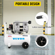 Load image into Gallery viewer, Amocart 25/60L Air Compressor 110V/240V Silent Oil-Free Compressor 750W 1 HP For Home Repair Tire Inflation Whisper Compressor