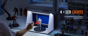 Load image into Gallery viewer, Amocart Airbrush Spray Booth Portable Hobby Airbrush Paint Spray Booth Kit with 4 LED Light Powerful Dual Exhaust Fans