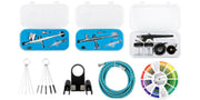 Charger l'image dans la visionneuse de galerie, Amocart Professional Dual-Action Airbrush Kit 120W Electric Spray Gun Air Brush Painting Art Nail Tattoo Makeup Model Sprayer