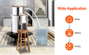Bild in Galerie-Viewer laden, Amocart Alcohol Still 3 5 8Gal Stainless Steel Water Alcohol Distiller with Copper Coil Home Brewing Refining Fermentation Kit