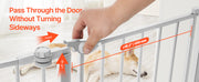 Charger l'image dans la visionneuse de galerie, Amocart Baby Gate 28/30/36 Inches High Dog Gate Easy Step Walk Thru Child Pet Security Pressure Mount Kit Wall Cups Doorways